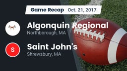 Recap: Algonquin Regional  vs. Saint John's  2017
