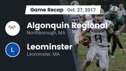 Recap: Algonquin Regional  vs. Leominster  2017