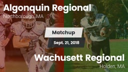 Matchup: Algonquin Regional vs. Wachusett Regional  2018