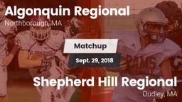 Matchup: Algonquin Regional vs. Shepherd Hill Regional  2018