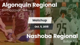 Matchup: Algonquin Regional vs. Nashoba Regional  2018