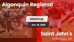 Matchup: Algonquin Regional vs. Saint John's  2018