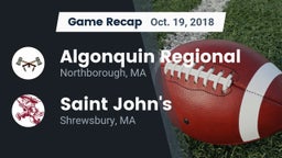 Recap: Algonquin Regional  vs. Saint John's  2018