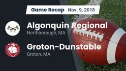 Recap: Algonquin Regional  vs. Groton-Dunstable  2018