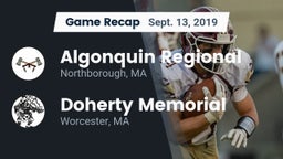 Recap: Algonquin Regional  vs. Doherty Memorial  2019