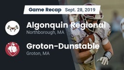 Recap: Algonquin Regional  vs. Groton-Dunstable  2019