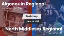 Matchup: Algonquin Regional vs. North Middlesex Regional  2019