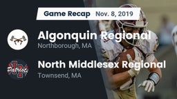 Recap: Algonquin Regional  vs. North Middlesex Regional  2019