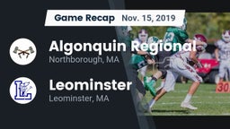 Recap: Algonquin Regional  vs. Leominster  2019