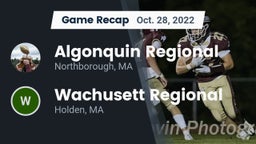 Recap: Algonquin Regional  vs. Wachusett Regional  2022