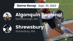 Recap: Algonquin Regional  vs. Shrewsbury  2023