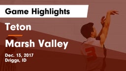 Teton  vs Marsh Valley  Game Highlights - Dec. 13, 2017