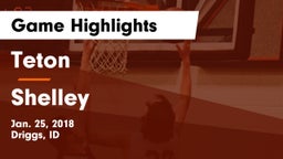 Teton  vs Shelley  Game Highlights - Jan. 25, 2018