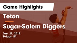 Teton  vs Sugar-Salem Diggers Game Highlights - Jan. 27, 2018