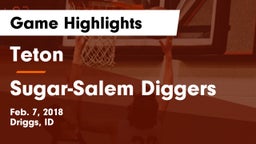 Teton  vs Sugar-Salem Diggers Game Highlights - Feb. 7, 2018