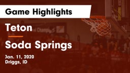 Teton  vs Soda Springs  Game Highlights - Jan. 11, 2020