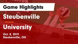 Steubenville  vs University Game Highlights - Oct. 8, 2019
