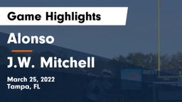 Alonso  vs J.W. Mitchell  Game Highlights - March 25, 2022