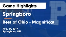 Springboro  vs Best of Ohio - Magnificat Game Highlights - Aug. 24, 2019