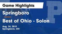 Springboro  vs Best of Ohio - Solon Game Highlights - Aug. 24, 2019