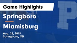 Springboro  vs Miamisburg  Game Highlights - Aug. 28, 2019