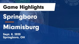 Springboro  vs Miamisburg  Game Highlights - Sept. 8, 2020
