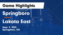 Springboro  vs Lakota East  Game Highlights - Sept. 9, 2023