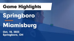 Springboro  vs Miamisburg  Game Highlights - Oct. 10, 2023