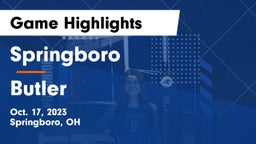 Springboro  vs Butler  Game Highlights - Oct. 17, 2023