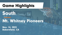 South  vs Mt. Whitney  Pioneers Game Highlights - Nov. 14, 2023