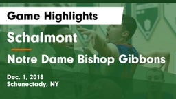 Schalmont  vs Notre Dame Bishop Gibbons Game Highlights - Dec. 1, 2018