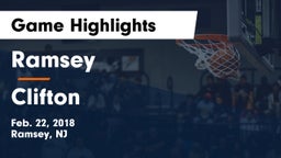 Ramsey  vs Clifton  Game Highlights - Feb. 22, 2018