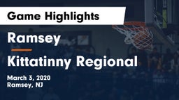 Ramsey  vs Kittatinny Regional  Game Highlights - March 3, 2020