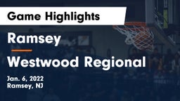 Ramsey  vs Westwood Regional  Game Highlights - Jan. 6, 2022