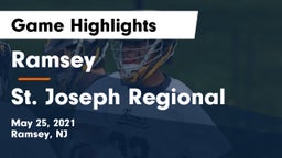 Ramsey  vs St. Joseph Regional  Game Highlights - May 25, 2021
