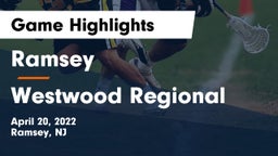 Ramsey  vs Westwood Regional  Game Highlights - April 20, 2022