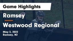 Ramsey  vs Westwood Regional  Game Highlights - May 3, 2022