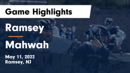 Ramsey  vs Mahwah  Game Highlights - May 11, 2022