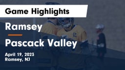 Ramsey  vs Pascack Valley  Game Highlights - April 19, 2023