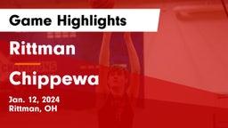 Rittman  vs Chippewa  Game Highlights - Jan. 12, 2024