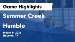 Summer Creek  vs Humble  Game Highlights - March 9, 2021