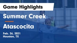 Summer Creek  vs Atascocita  Game Highlights - Feb. 26, 2021