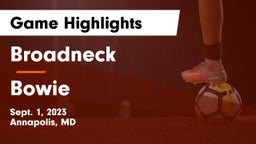 Broadneck  vs Bowie  Game Highlights - Sept. 1, 2023
