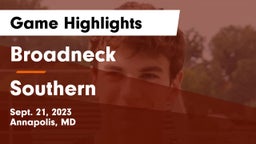 Broadneck  vs Southern  Game Highlights - Sept. 21, 2023
