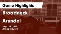 Broadneck  vs Arundel  Game Highlights - Sept. 28, 2023