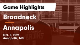 Broadneck  vs Annapolis  Game Highlights - Oct. 5, 2023
