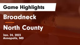 Broadneck  vs North County  Game Highlights - Jan. 24, 2023