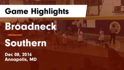 Broadneck  vs Southern  Game Highlights - Dec 08, 2016