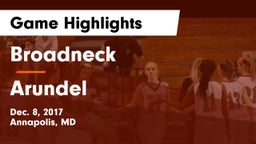 Broadneck  vs Arundel  Game Highlights - Dec. 8, 2017