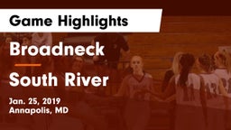 Broadneck  vs South River  Game Highlights - Jan. 25, 2019